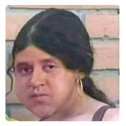 Figurinha: Dona Florinda com bochechas cheias