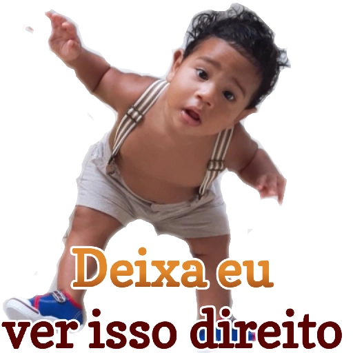 Figurinha: Bebê curioso