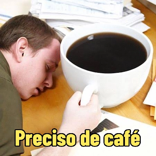 Figurinha: Preciso de café