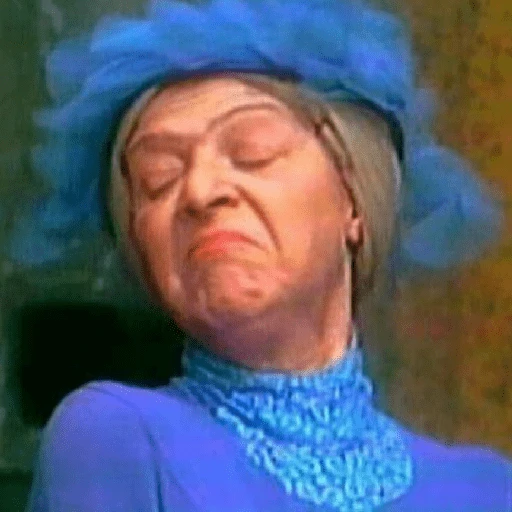 Figurinha: Dona Florinda com expressão de nojo