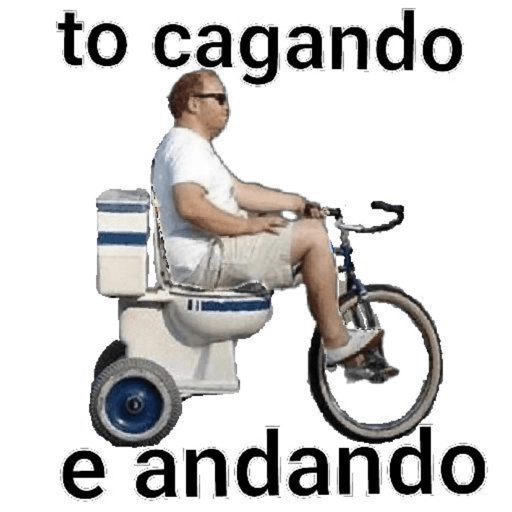 Figurinha: Eu to cagando e andando