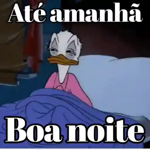 Figurinha: Até amanhã, boa noite