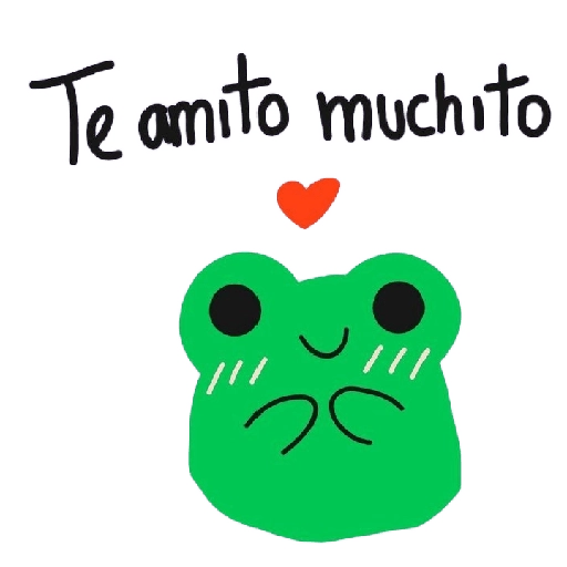 Figurinha: Sapo Te Amo