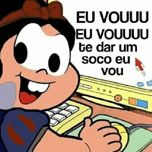 Figurinha: Magali quer te dar um soco