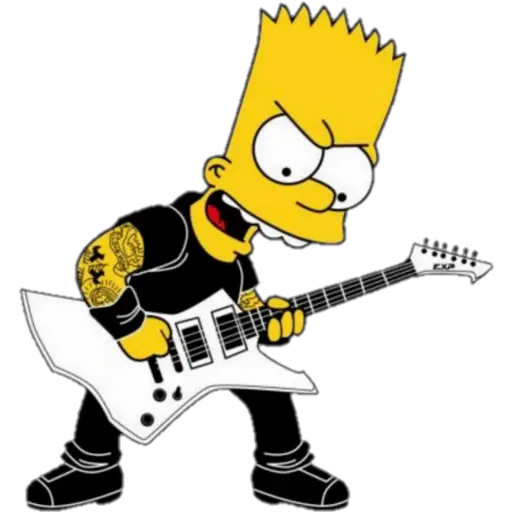 Figurinha: Bart Simpson Rockeiro