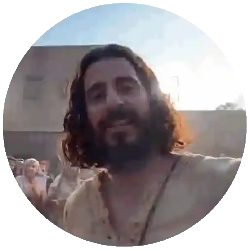 Figurinha: Jesus fazendo sinais com as mãos