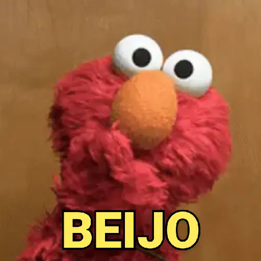 Figurinha: Elmo mandando beijo