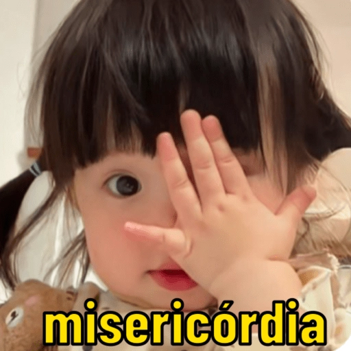 Figurinha: Criança cobrindo o olho com a mão