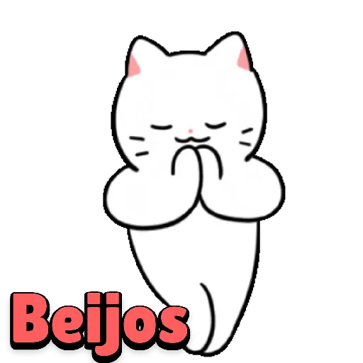 Figurinha: Gatinha enviando beijos animados