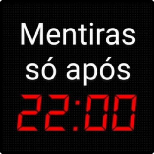 Figurinha: Mentiras só após 22:00