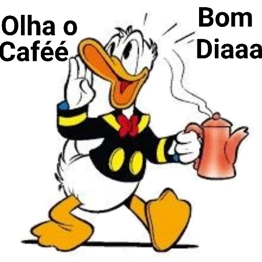 Figurinha: Pato Donald Bom Dia com Café