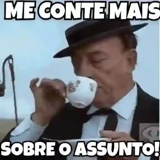 Figurinha: Homem bebendo café