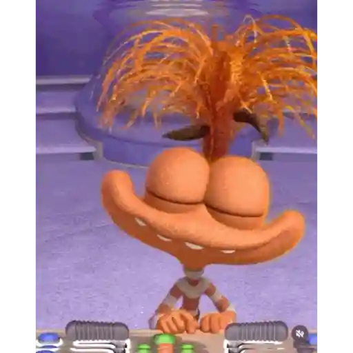 Figurinha: Personagem acenando e explosão