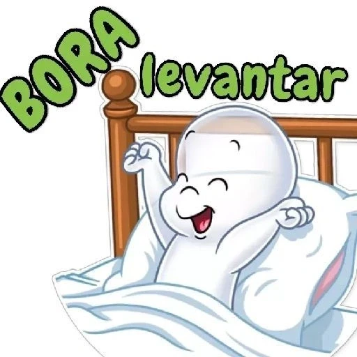 Figurinha: Bora levantar!