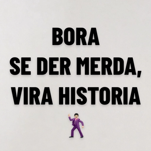 Figurinha: Bora se der merda, vira história