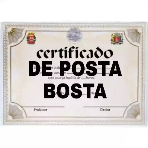 Figurinha: Certificado de Posta Bosta