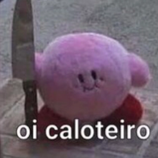 Figurinha: Kirby com faca