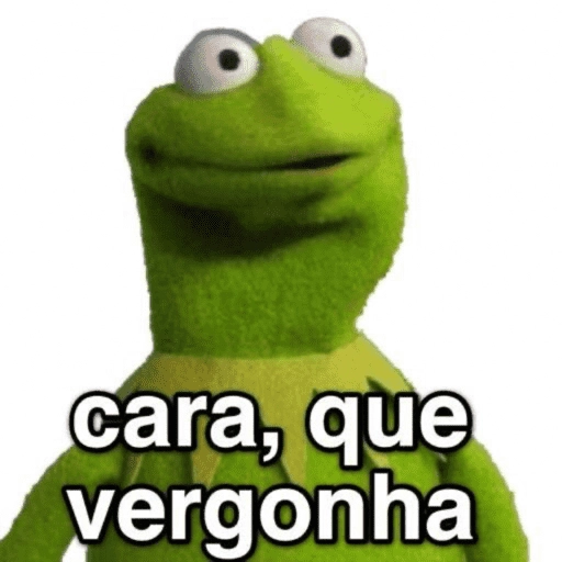Figurinha: Kermit, que vergonha