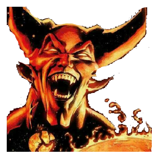 Figurinha: Diabo Rindo Malignamente