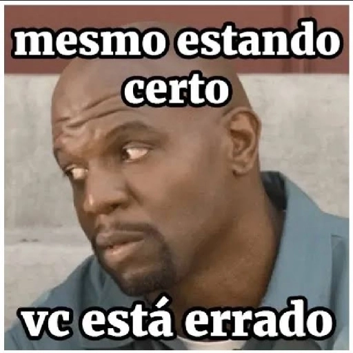 Figurinha: Mesmo estando certo vc está errado