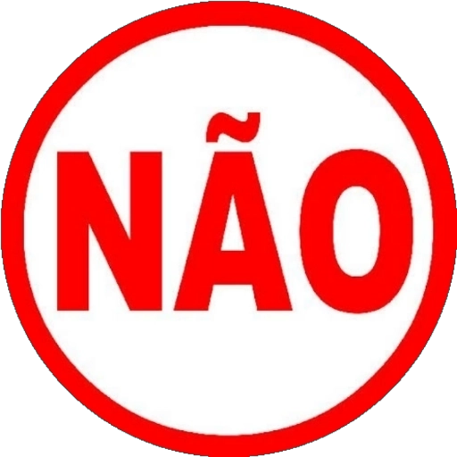 Figurinha: Adesivo NÃO
