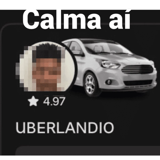 Figurinha: Calma aí Uberlandio