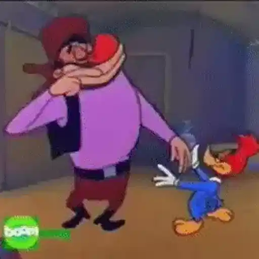 Figurinha: Pica-Pau leva chute com pau
