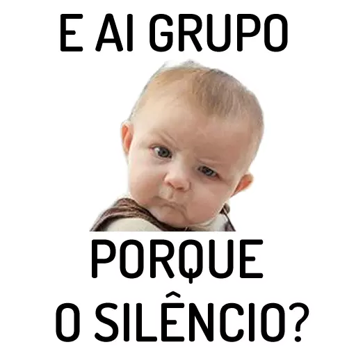 Figurinha: Bebê questionador