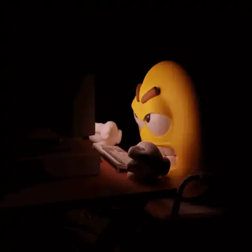 Figurinha: Emoji gamer nervoso