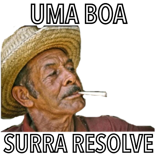 Figurinha: Uma boa surra resolve