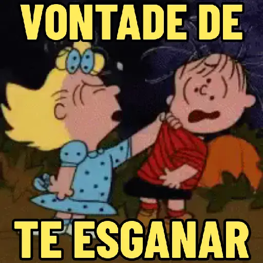 Figurinha: Vontade de te esganar