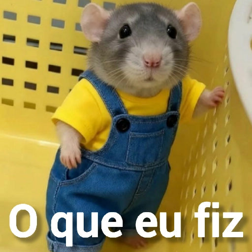 Figurinha: Rato vestido de Minion