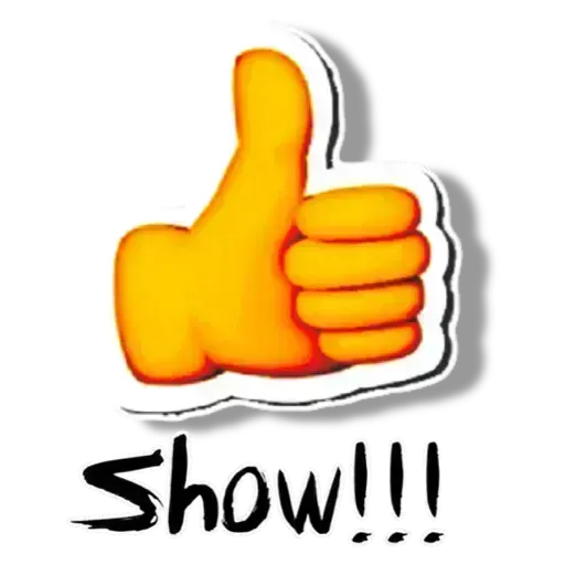 Figurinha: Polegar para Cima Show!