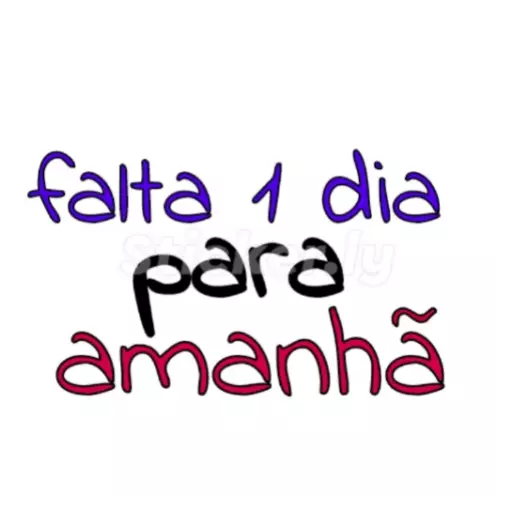 Figurinha: Falta 1 dia para amanhã