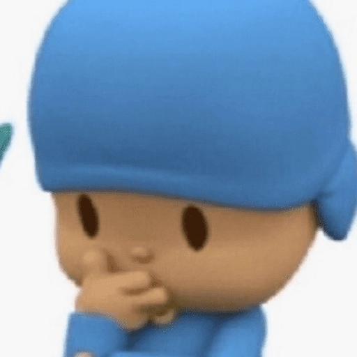 Figurinha: Pocoyo pensativo