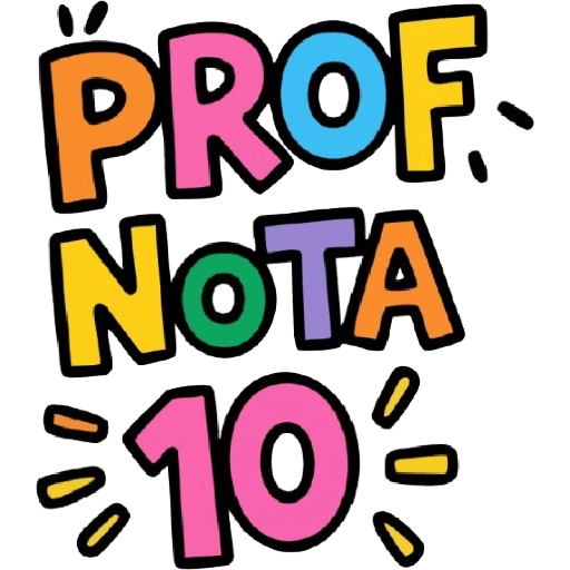 Figurinha: Professora nota 10