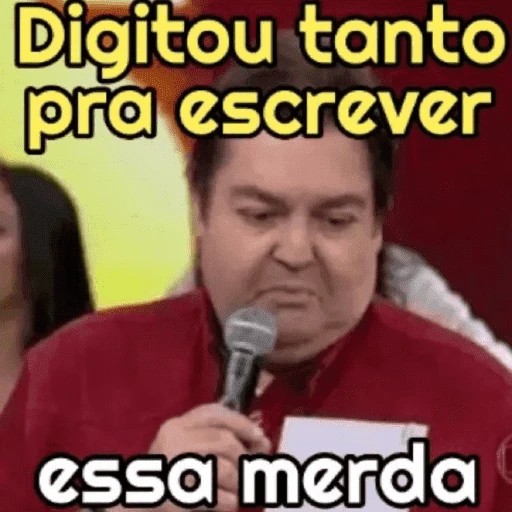 Figurinha: Faustão digitou tanto pra escrever