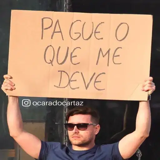 Figurinha: Pague o que me deve