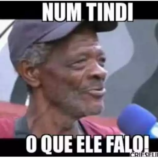 Figurinha: NUM TINDI O QUE ELE FALO