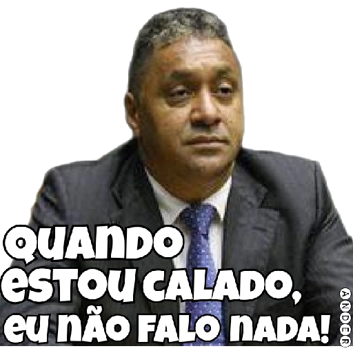 Figurinha: Quando estou calado, não falo nada!