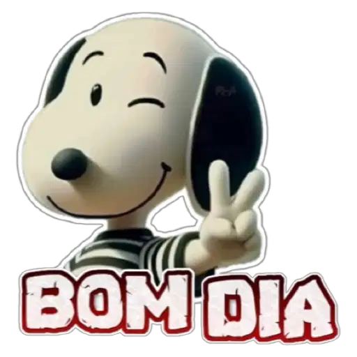Figurinha: Snoopy Bom Dia