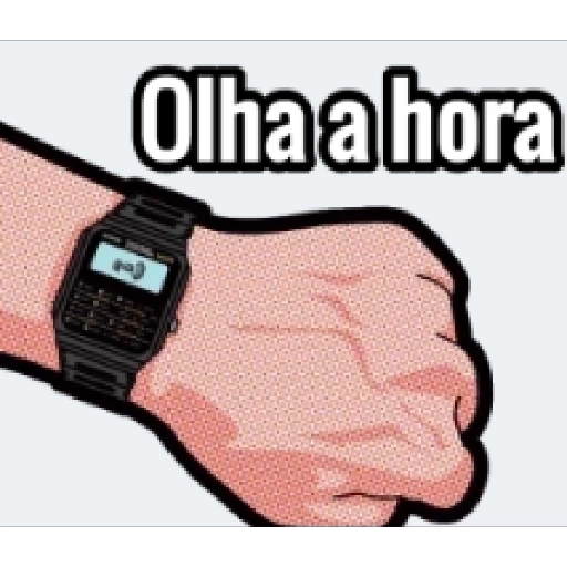 Figurinha: Olha a hora