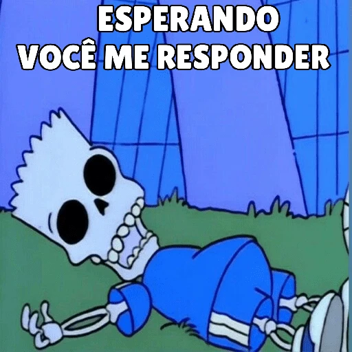 Figurinha: Esperando você me responder