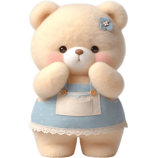 Figurinha: Ursinho Fofo com Blusinha Azul
