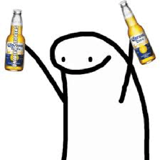 Figurinha: Flork bebendo Corona