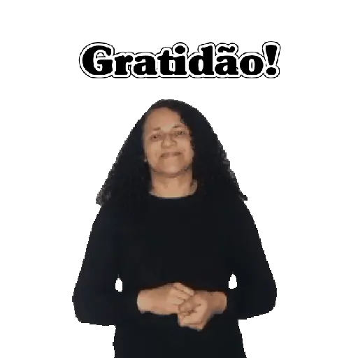 Figurinha: Gratidão em Libras