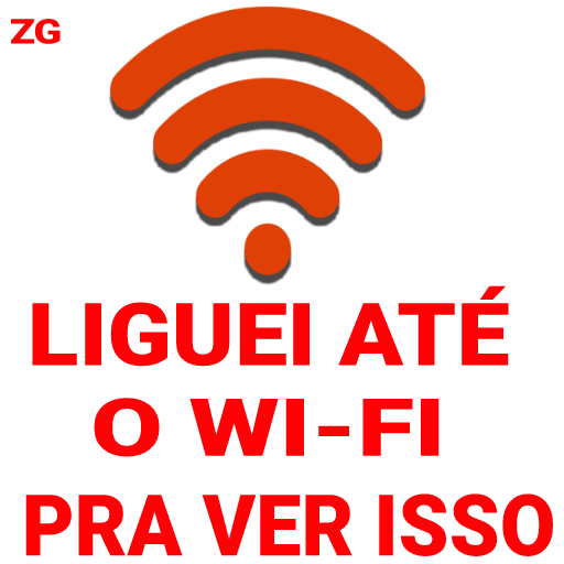 Figurinha: Liguei até o Wi-Fi pra ver isso