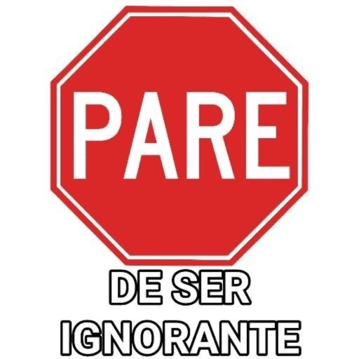 Figurinha: Pare de ser ignorante
