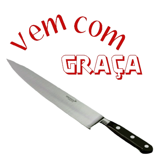 Figurinha: Faca vem com graça