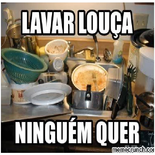 Figurinha: Lavar Louça Ninguém Quer